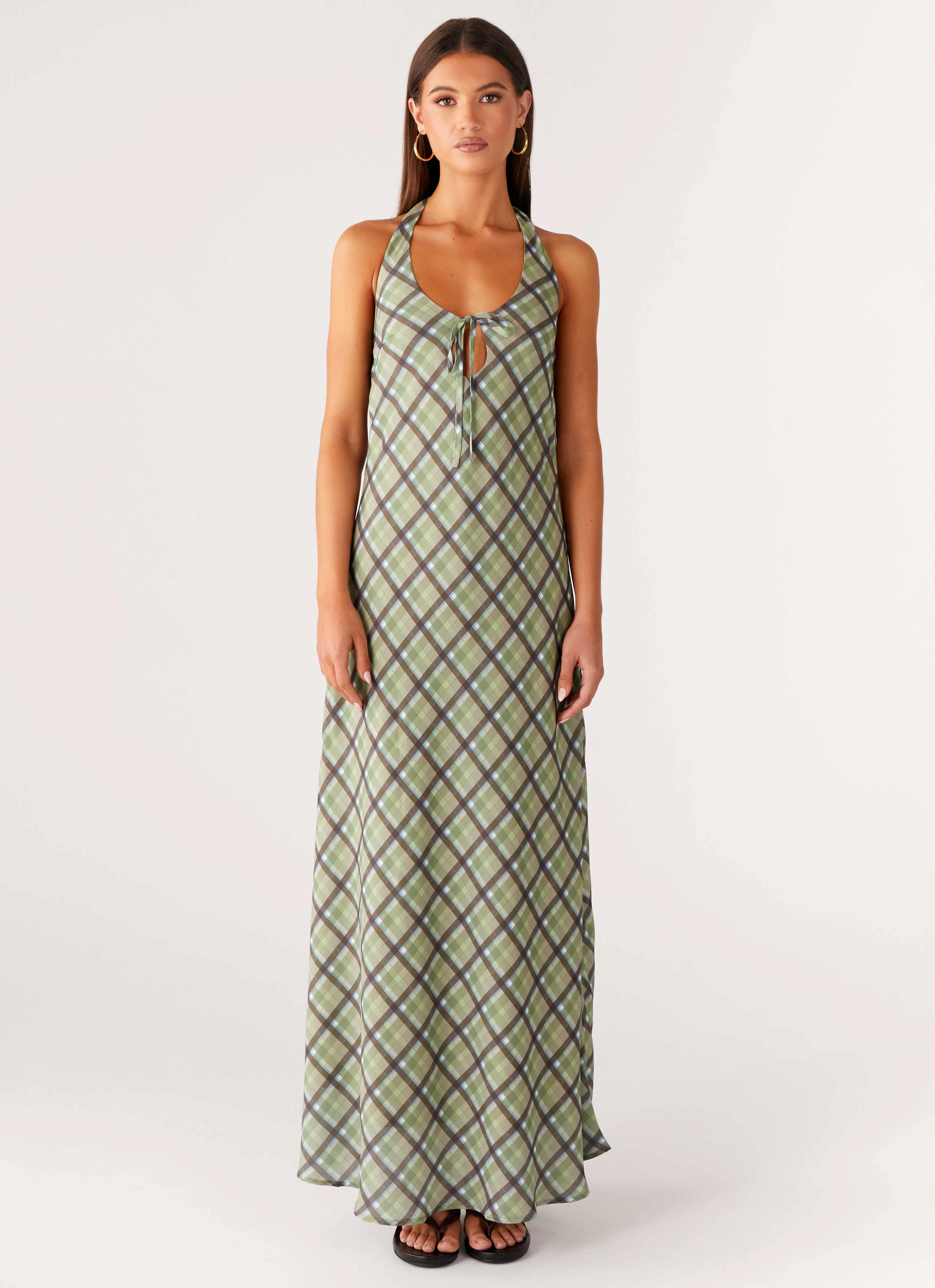 Statement Look Mood Friendly Coralie Maxi Dress - Cedar Check