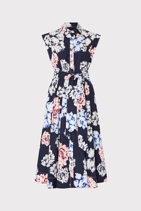 Jules Printed Poplin Midi Dress Street Vibe Smart Silhouette