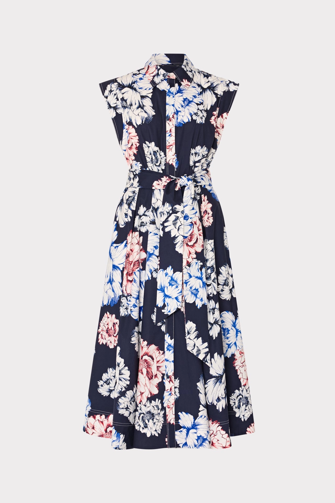 Jules Printed Poplin Midi Dress Street Vibe Smart Silhouette