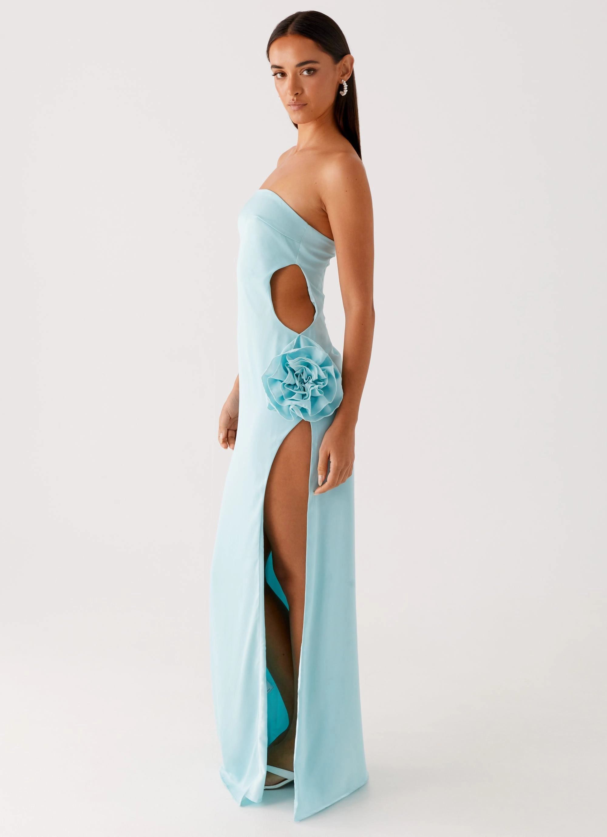 Fenway Strapless Maxi Dress - Mint Mesh Soft