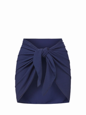 Liv Sarong in Navy Texture Quick Dry Liner