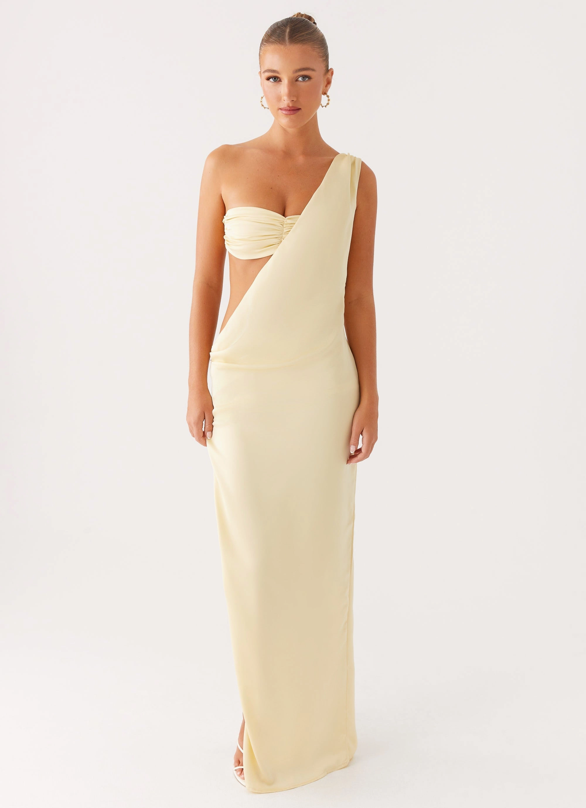 Collar Accent Cooper Maxi Dress - Yellow