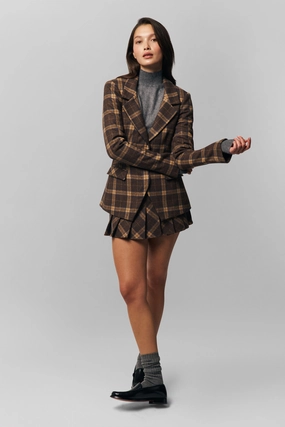 Cooper Tartan Blazer Thermal Lining Tech Wrinkle Free Fabric