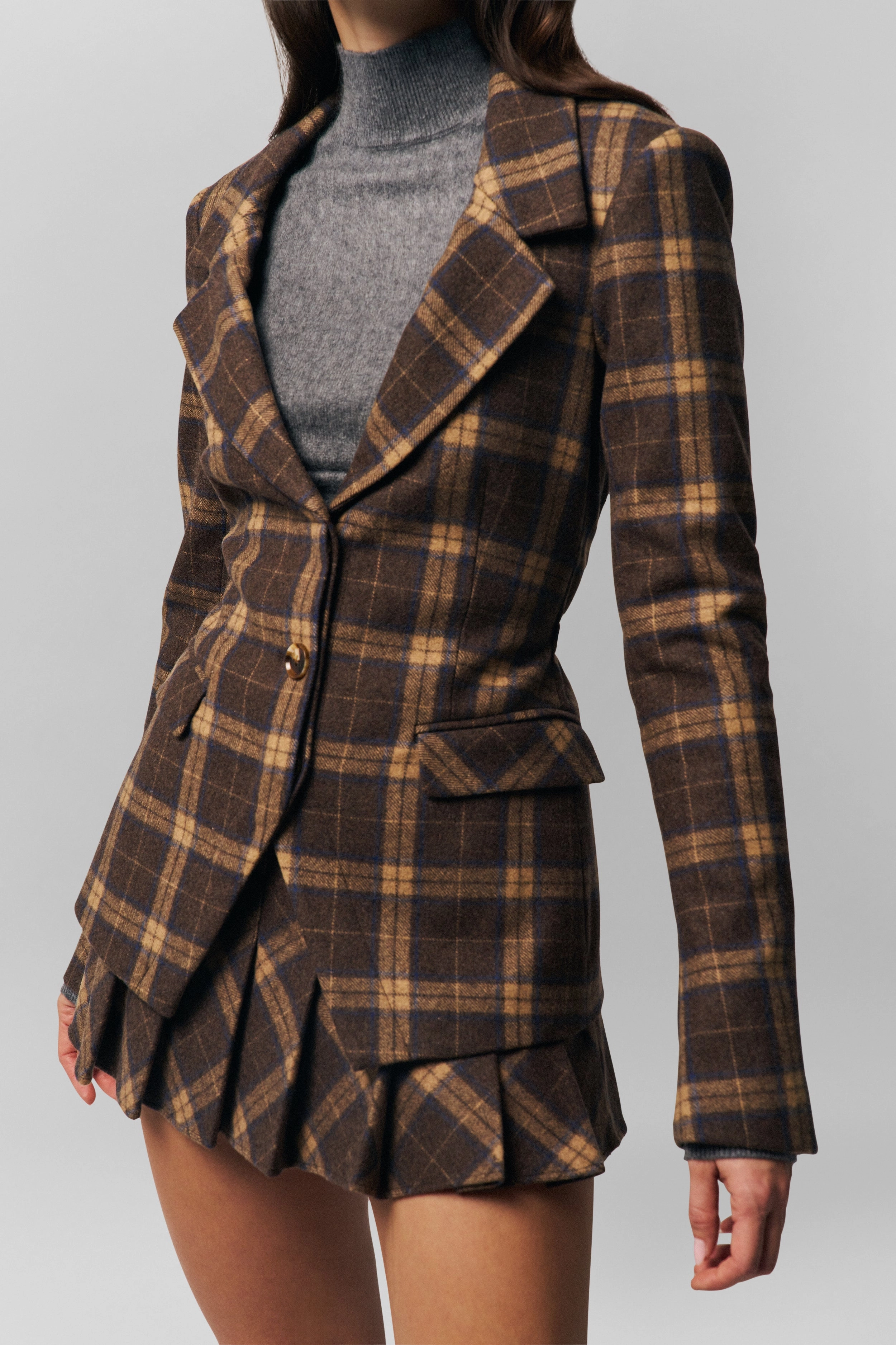 QuickDryMaterial Cooper Tartan Blazer
