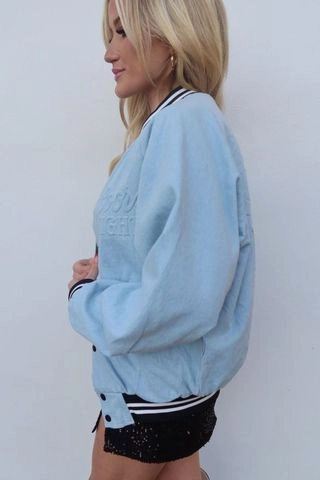 Coors Light Ghost Stadium Jacket - Chambray Blue Mold Resistant Coating Flexible Articulated Elbows