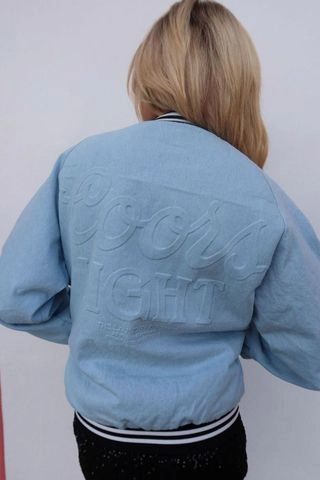 Winter Fit Reflective Safety Trim Coors Light Ghost Stadium Jacket - Chambray Blue