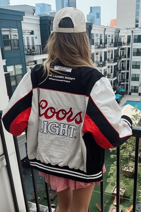 Coors Light Official Team Racing Jacket- Black Mild Weather