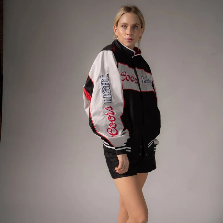 Effortless Look Coors Light Official Team Racing Jacket- Black