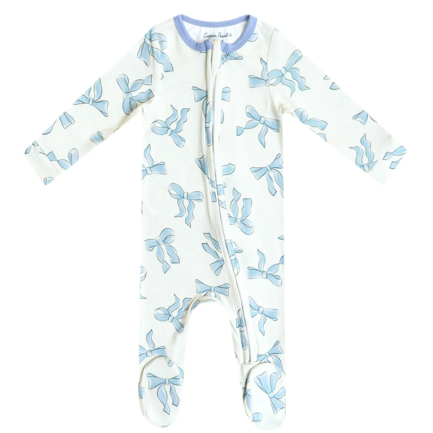 Copper Pearl Daphne Zip-Up Footie Pajamas