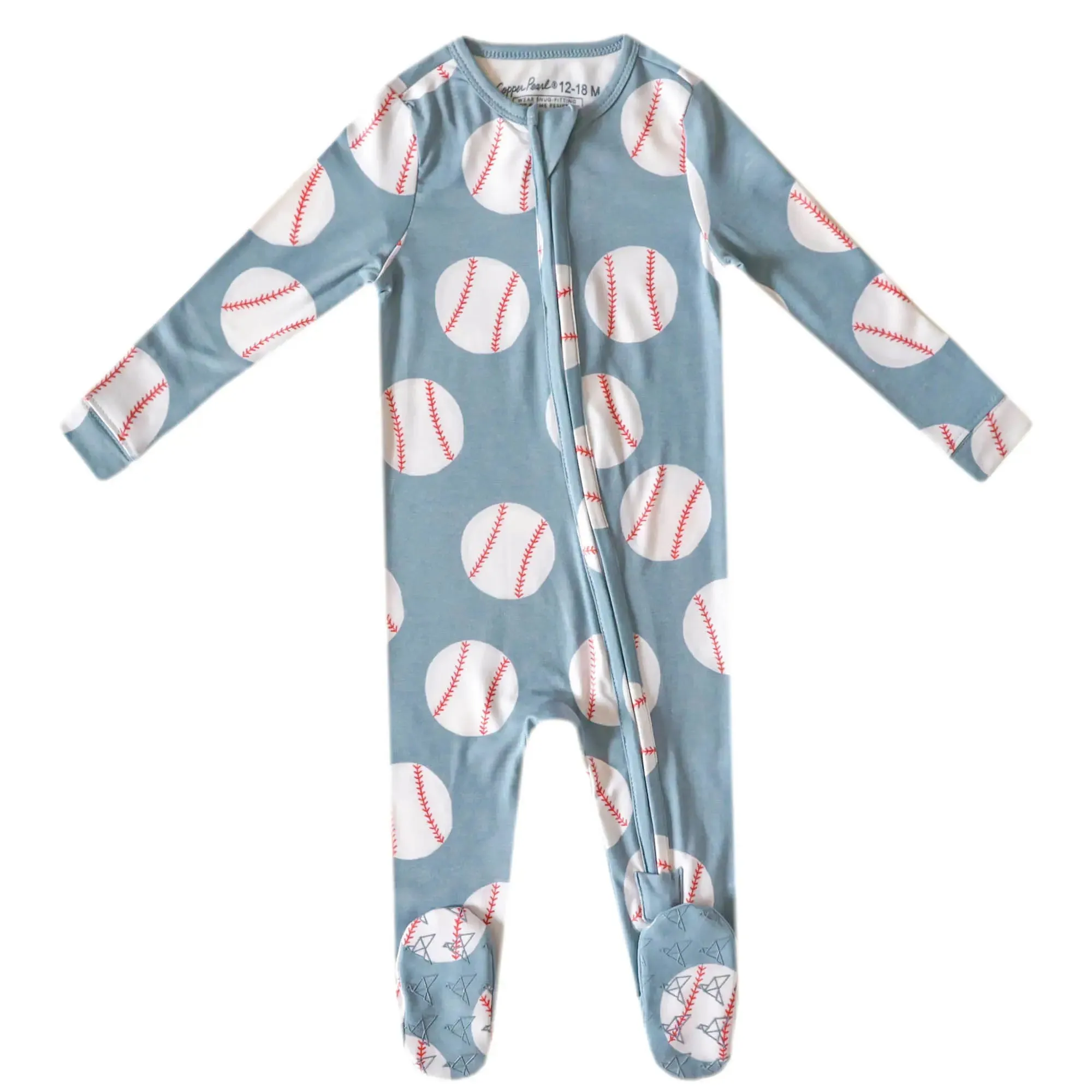 Copper Pearl Zip-Up Footie / Slugger