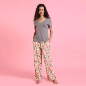 Cora Yellow Cotton Pajama Pants