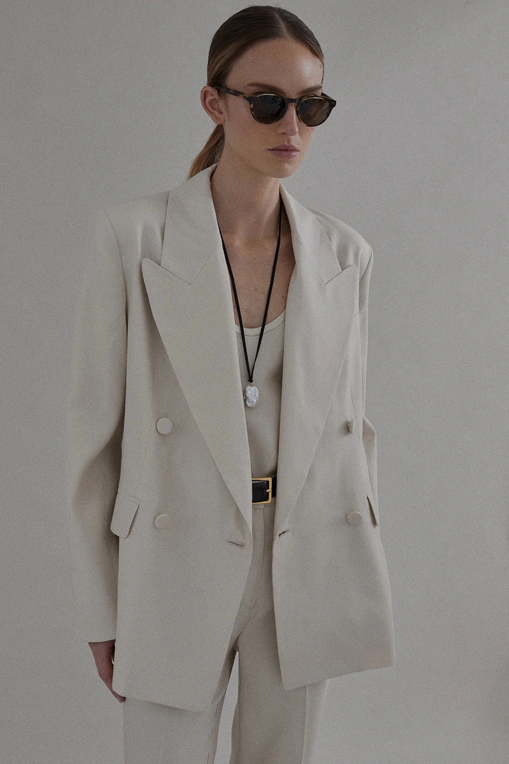 Costanza Blazer in Oyster Winter Wear
