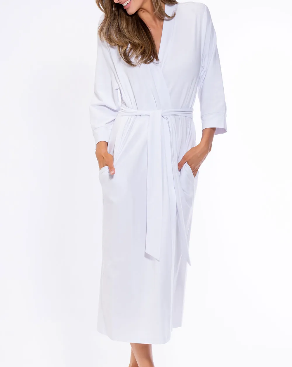 Cotton Knit Kimono Robe
