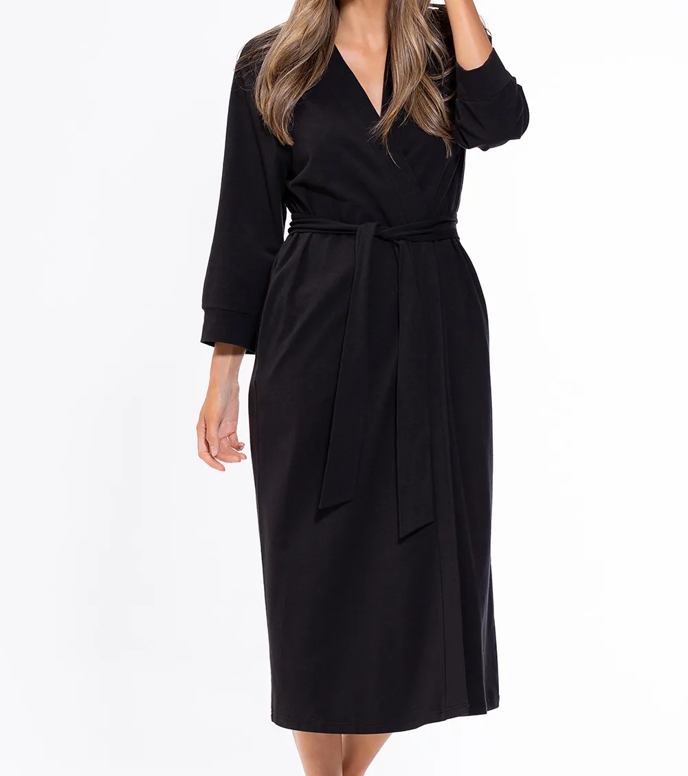Cotton Knit Kimono Robe