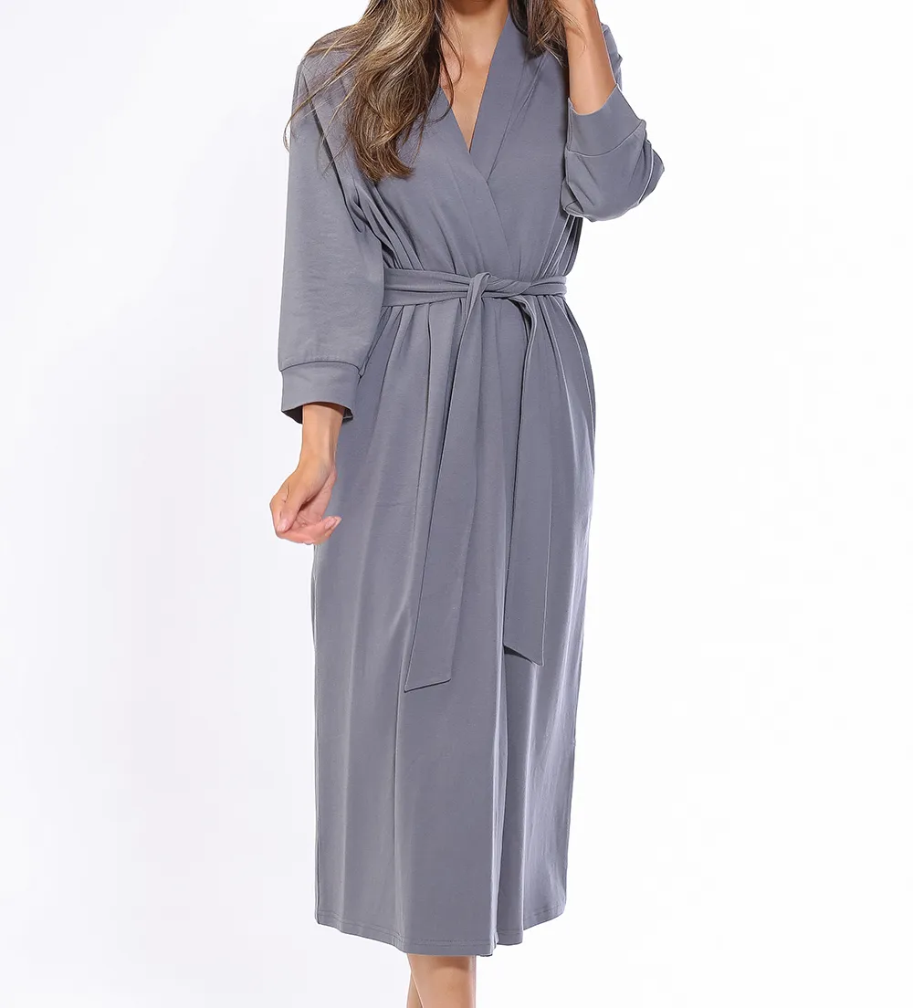 Cotton Knit Kimono Robe