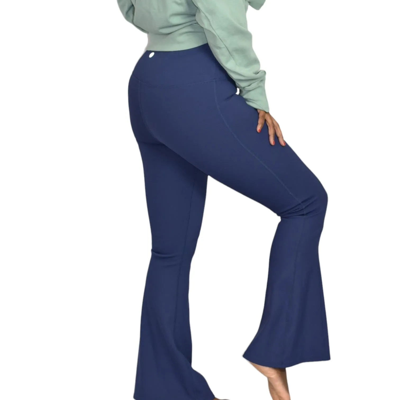 Cotton On Flare Pants Blue Yoga  Lace Up Football Leggings Workout Active Size Small