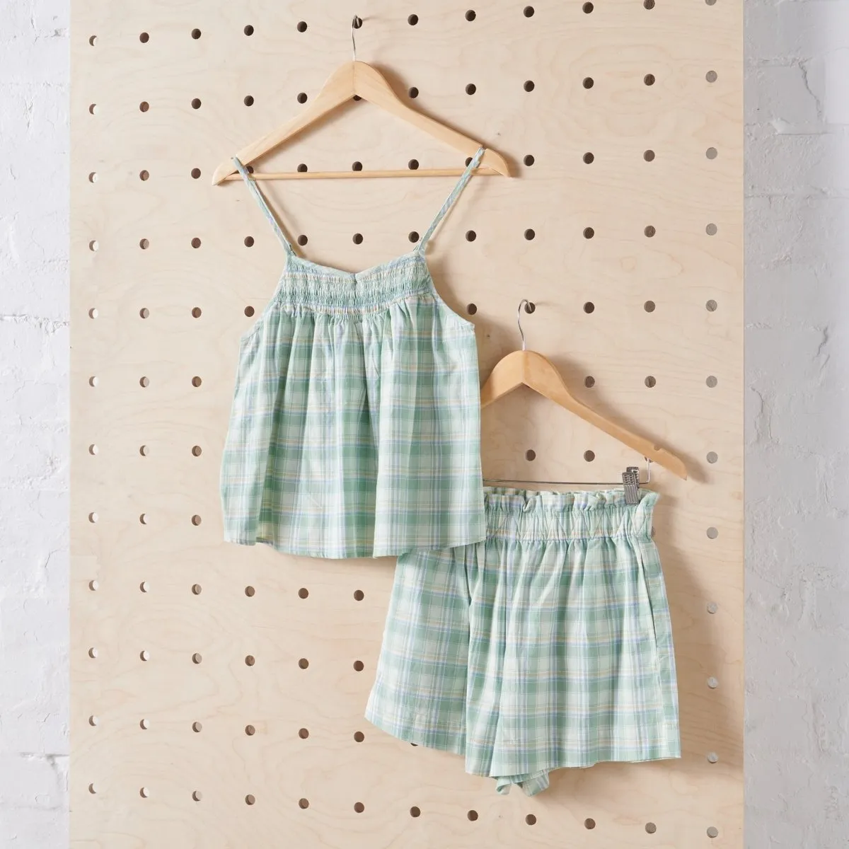 Cotton Sets in HoneyDew Melon Check
