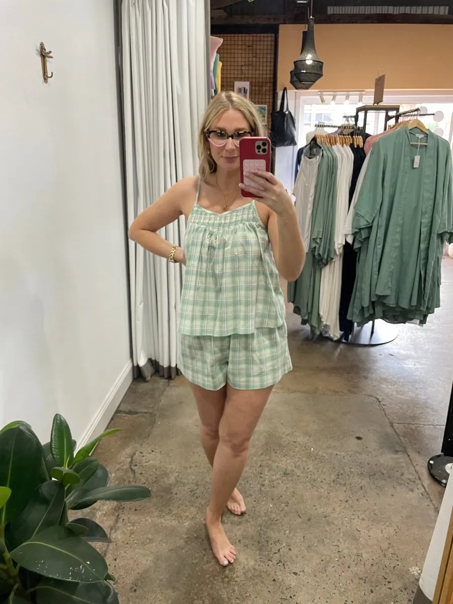 Cotton Sets in HoneyDew Melon Check