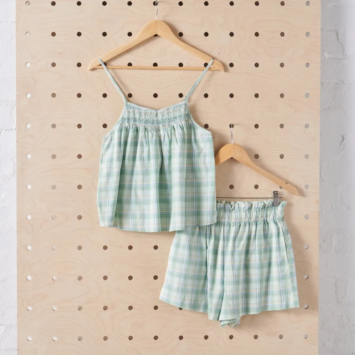 Cotton Sets in HoneyDew Melon Check