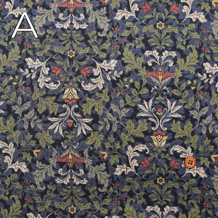 Cotton Viyella Brushed Print Fabric – Flower