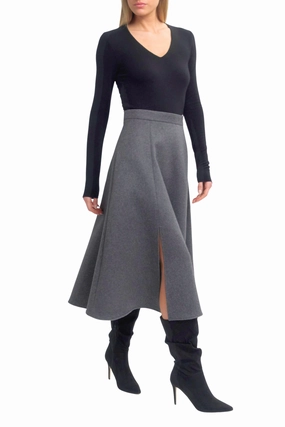 Circle Skirt with Slit Luxury Finish Washable fabric