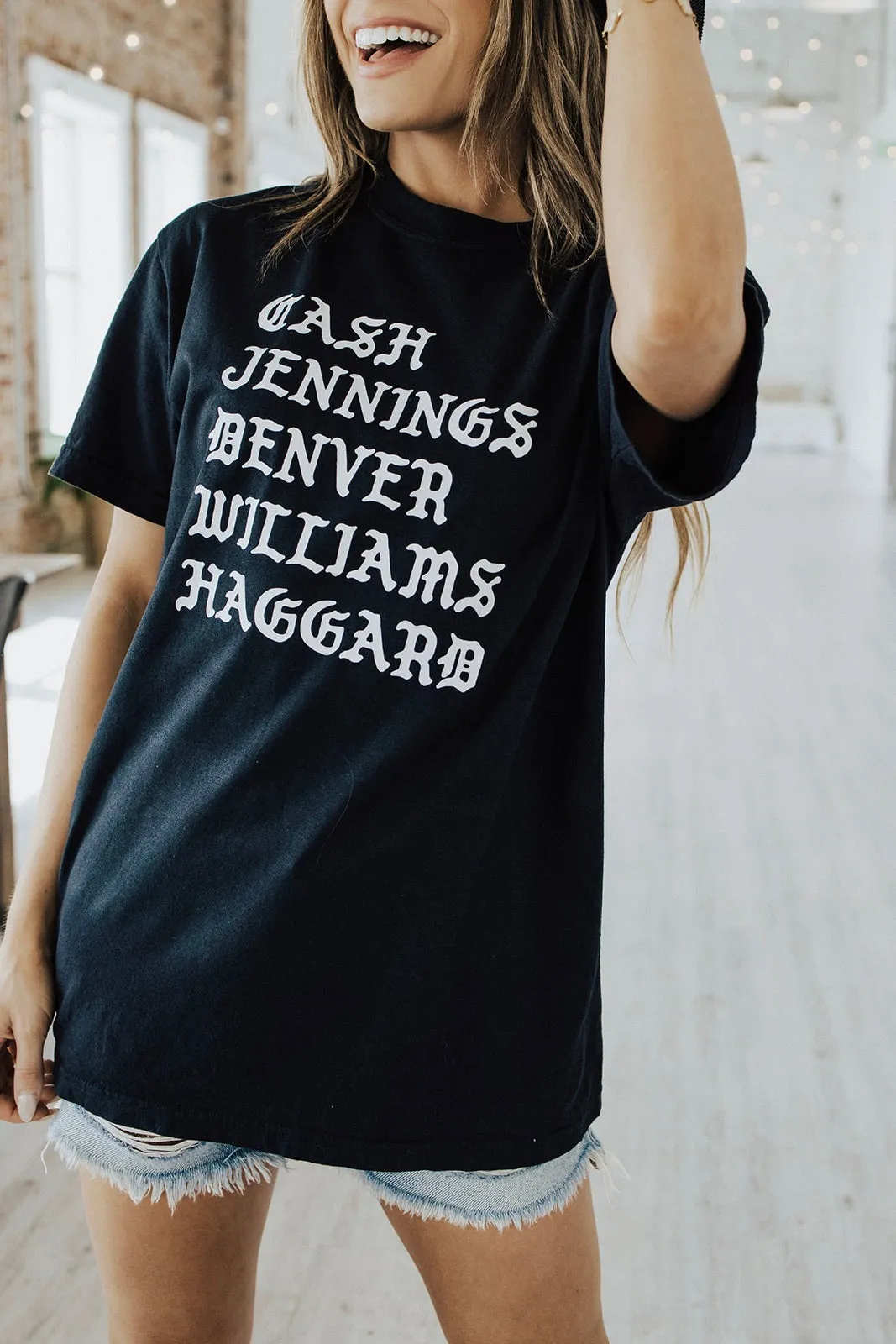 Country Legends Graphic Top DoubleStitching