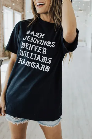 Country Legends Graphic Top DoubleStitching