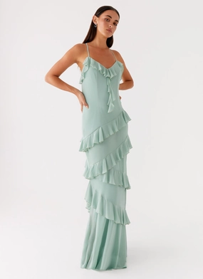 Country Club Maxi Dress - Sage Cool Movement Calm Mood