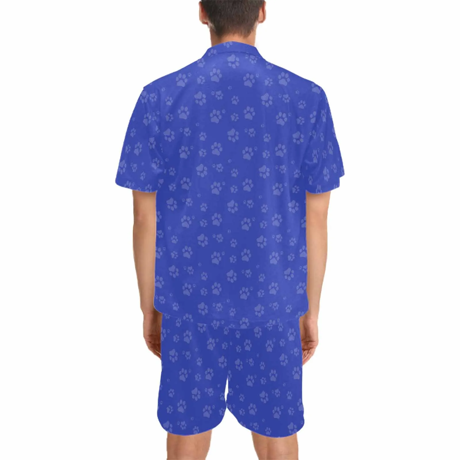 Couple Matching V-Neck Short Pajamas Custom Pet Photo Pajama Sets Sleepwear Loungewear For Pet Lovers
