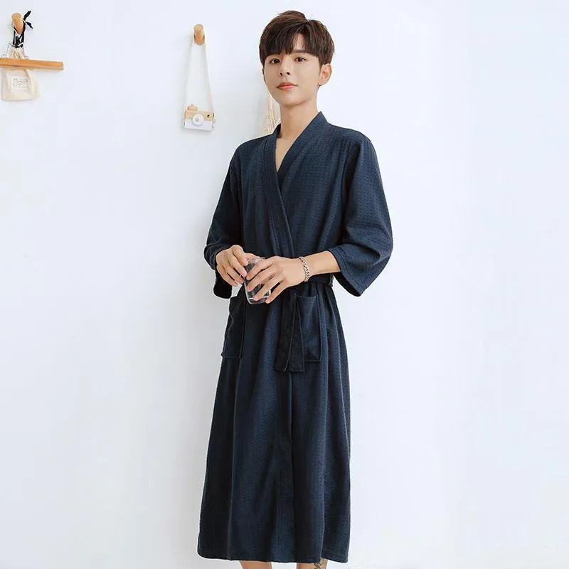 Couples' Elegant Cotton Kimono-Style Lounging Set