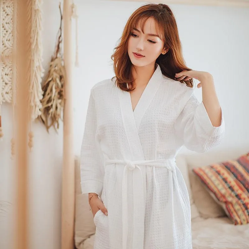 Couples' Elegant Cotton Kimono-Style Lounging Set