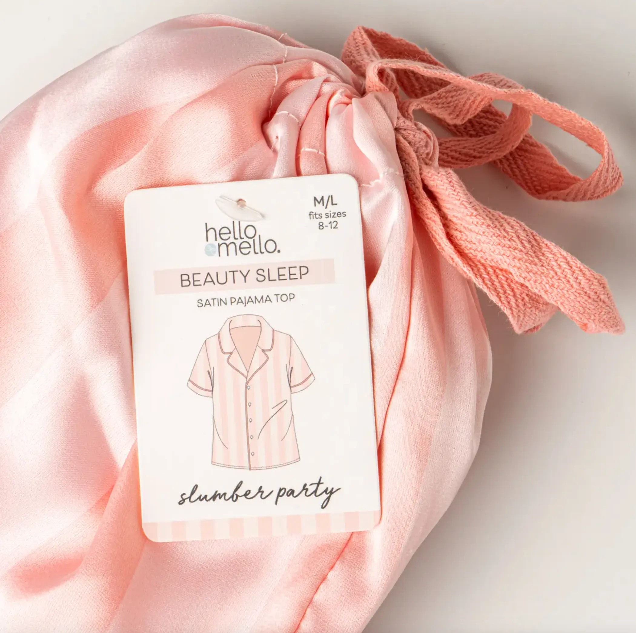 Courtney - Pink Striped Satin Pajama Set (Pants)
