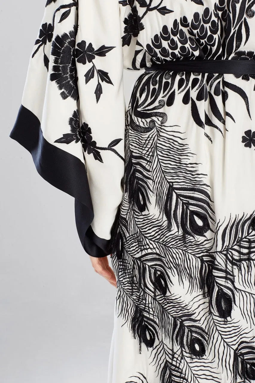 Couture Black Peacock Robe