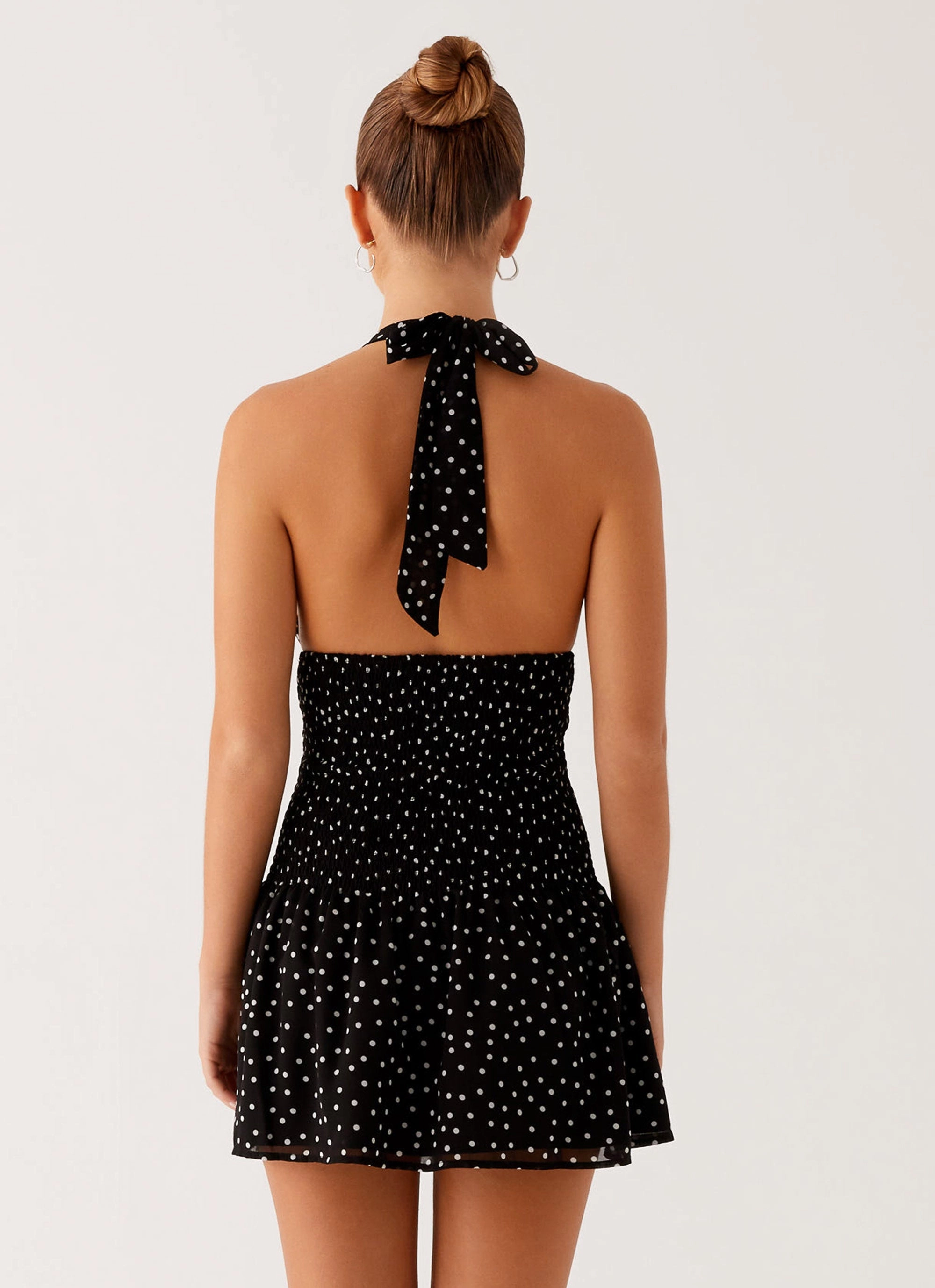 All Season Wardrobe Hero Holden Mini Dress - Black Polka Dot