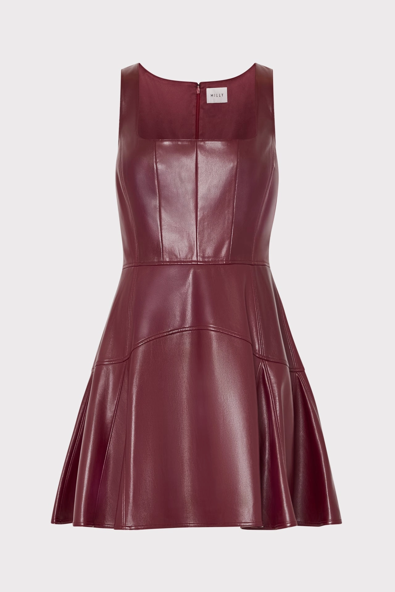 Chilly Comfort Wear Subtle tone Vegan Leather Mini Dress