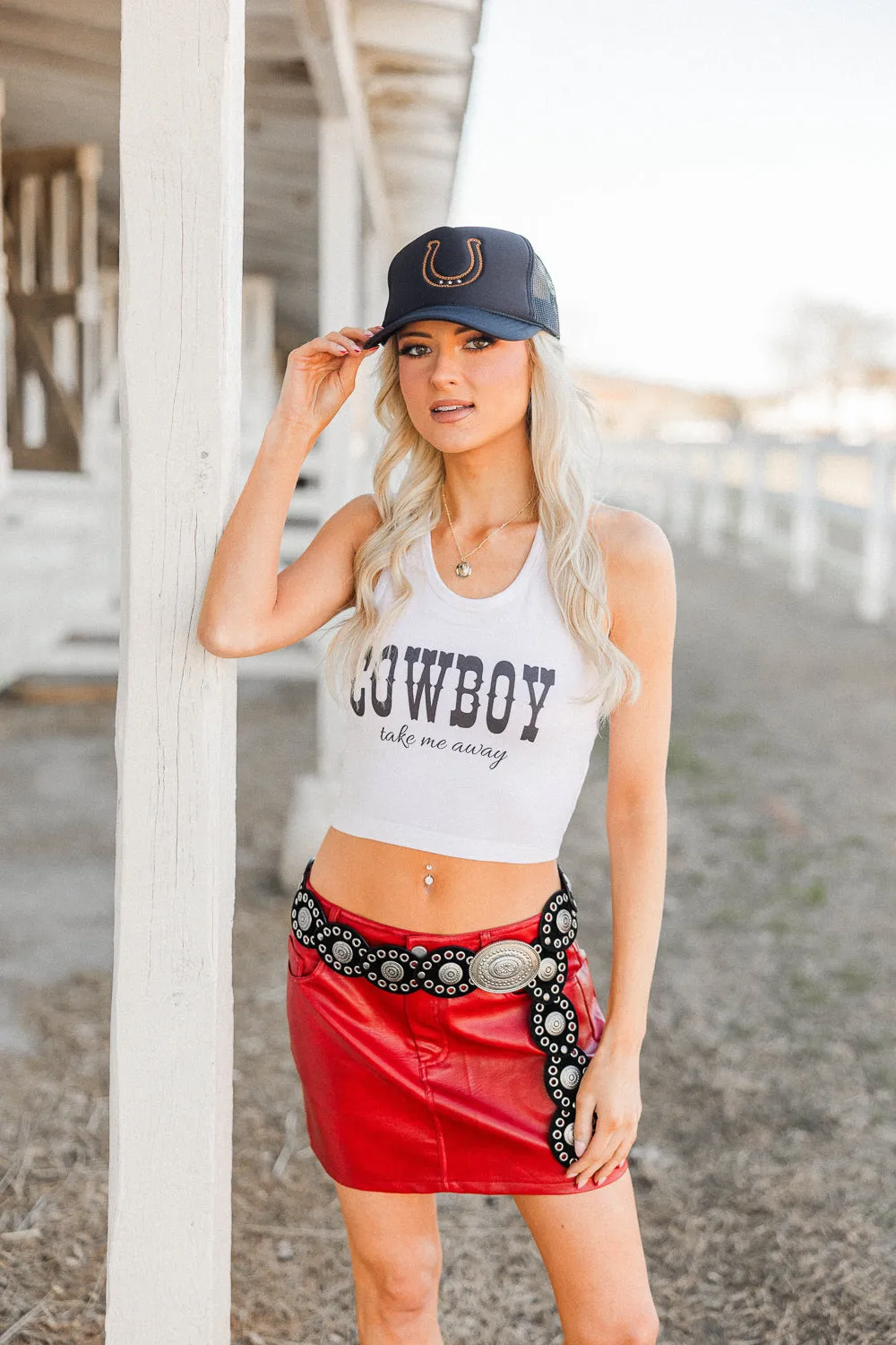 ReflectiveTrim Cowboy Take Me Away Racerback Tank