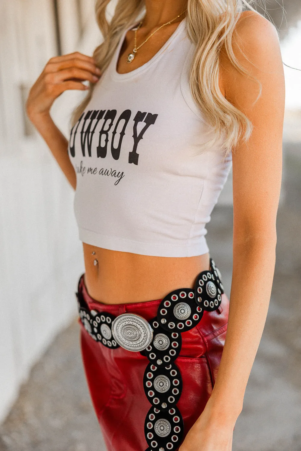 Cowboy Take Me Away Racerback Tank ZeroWastePattern