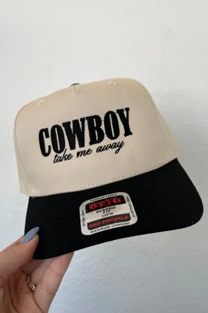 Tagless Comfort ErgonomicShape Cowboy Take Me Away Trucker Hat- Black