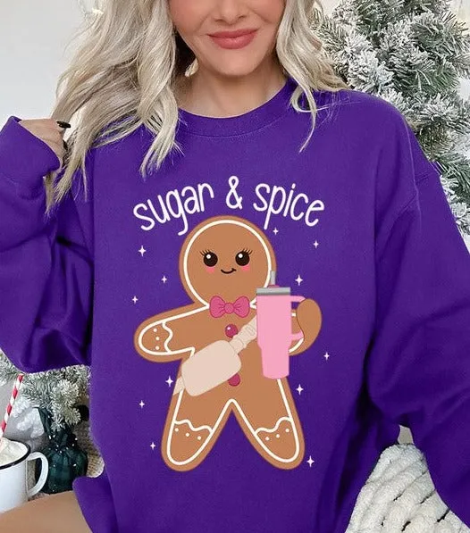 Cozy Sugar & Spice Gingerbread Christmas Holiday Unisex Long Sleeve Top Sweatshirt