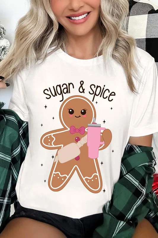 Cozy Sugar & Spice Gingerbread Christmas Holiday Unisex Short Sleeve Tee T-shirt