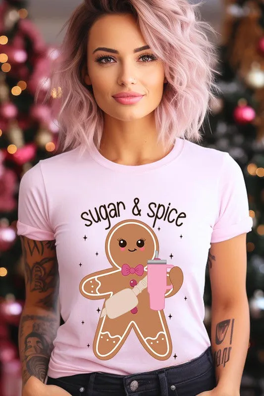 Cozy Sugar & Spice Gingerbread Christmas Holiday Unisex Short Sleeve Tee T-shirt