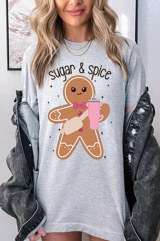 Cozy Sugar & Spice Gingerbread Christmas Holiday Unisex Short Sleeve Tee T-shirt