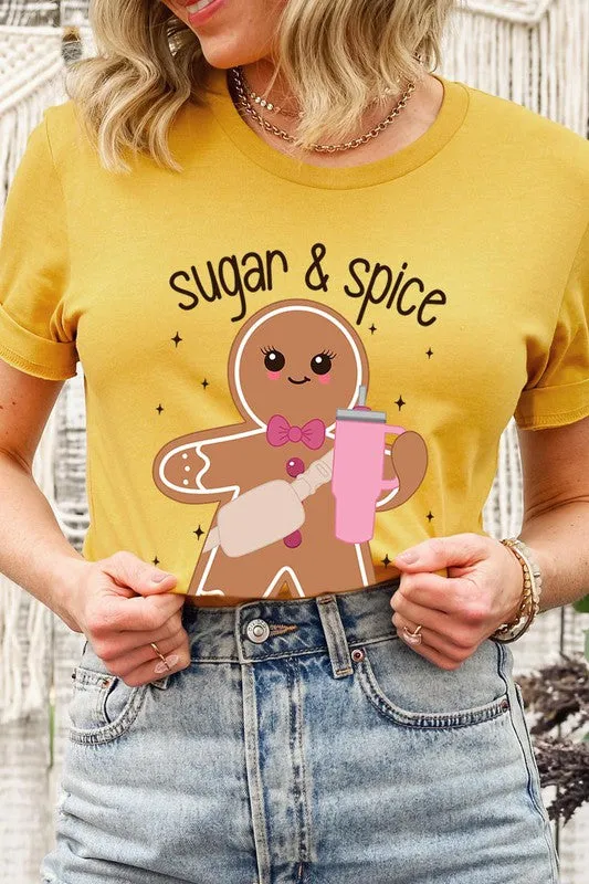 Cozy Sugar & Spice Gingerbread Christmas Holiday Unisex Short Sleeve Tee T-shirt