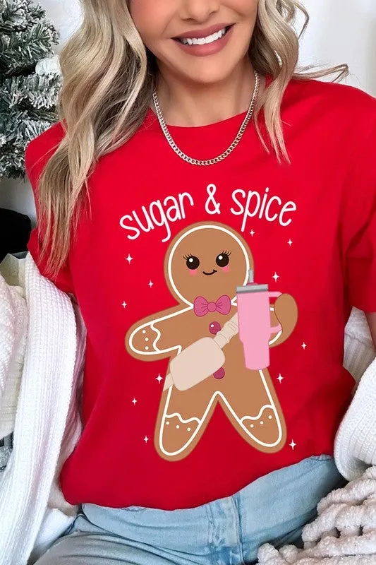 Cozy Sugar & Spice Gingerbread Christmas Holiday Unisex Short Sleeve Tee T-shirt
