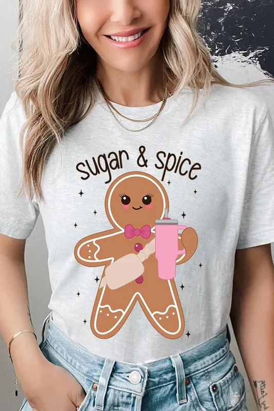 Cozy Sugar & Spice Gingerbread Christmas Holiday Unisex Short Sleeve Tee T-shirt