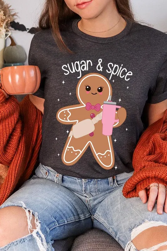 Cozy Sugar & Spice Gingerbread Christmas Holiday Unisex Short Sleeve Tee T-shirt