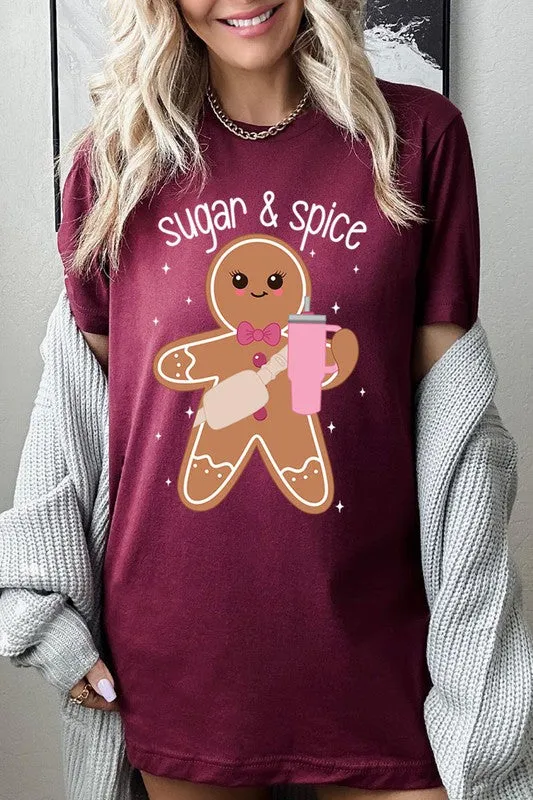 Cozy Sugar & Spice Gingerbread Christmas Holiday Unisex Short Sleeve Tee T-shirt