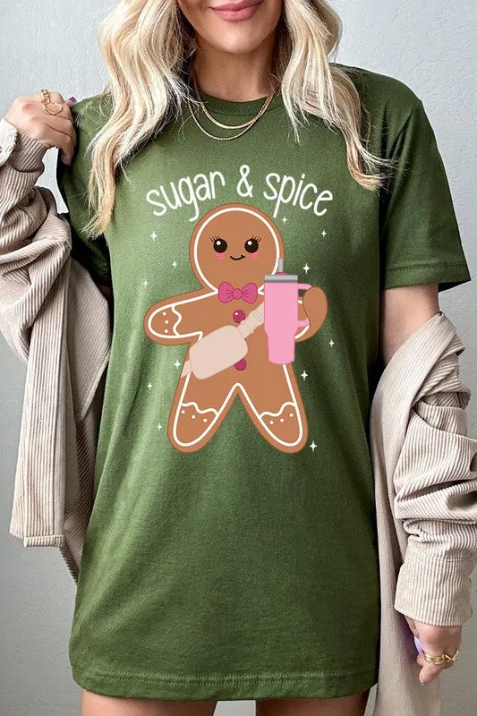Cozy Sugar & Spice Gingerbread Christmas Holiday Unisex Short Sleeve Tee T-shirt