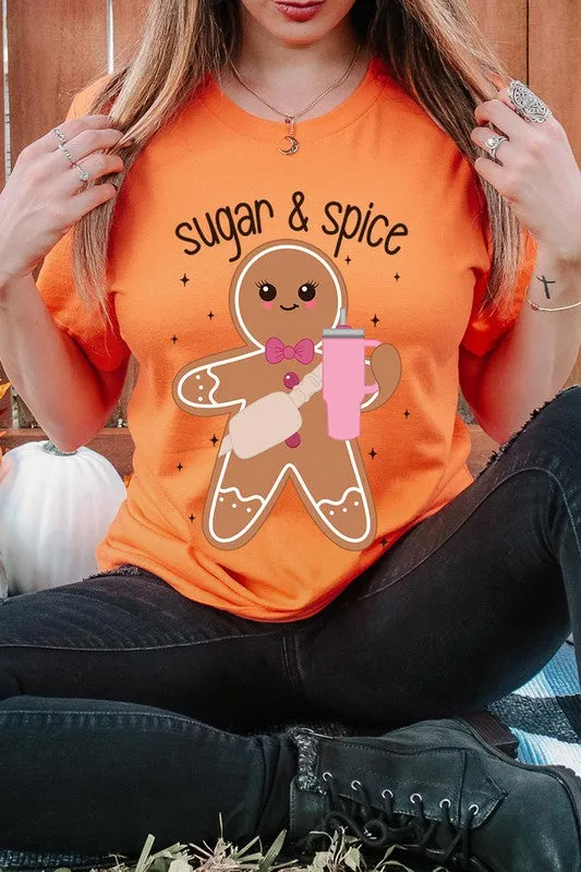 Cozy Sugar & Spice Gingerbread Christmas Holiday Unisex Short Sleeve Tee T-shirt