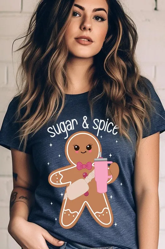 Cozy Sugar & Spice Gingerbread Christmas Holiday Unisex Short Sleeve Tee T-shirt